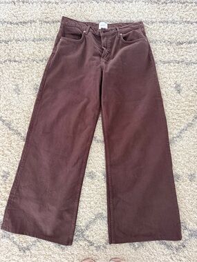 Reformation Women’s Brown  Cary Low Rise Wide Leg  Jeans size 29